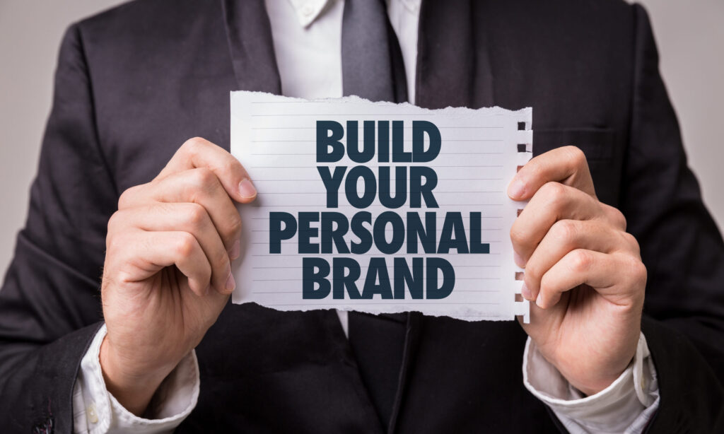 personal brand sign for job in marketing